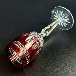 Vintage Cordial Glass Clarendon Ruby by WATERFORD CRYSTAL - 5 7/8" Tall